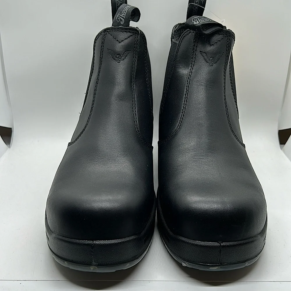 Thorogood Job Fitted NIB Black Leather Work Boots Shoes **Size 9.5** - Picture 2 of 7